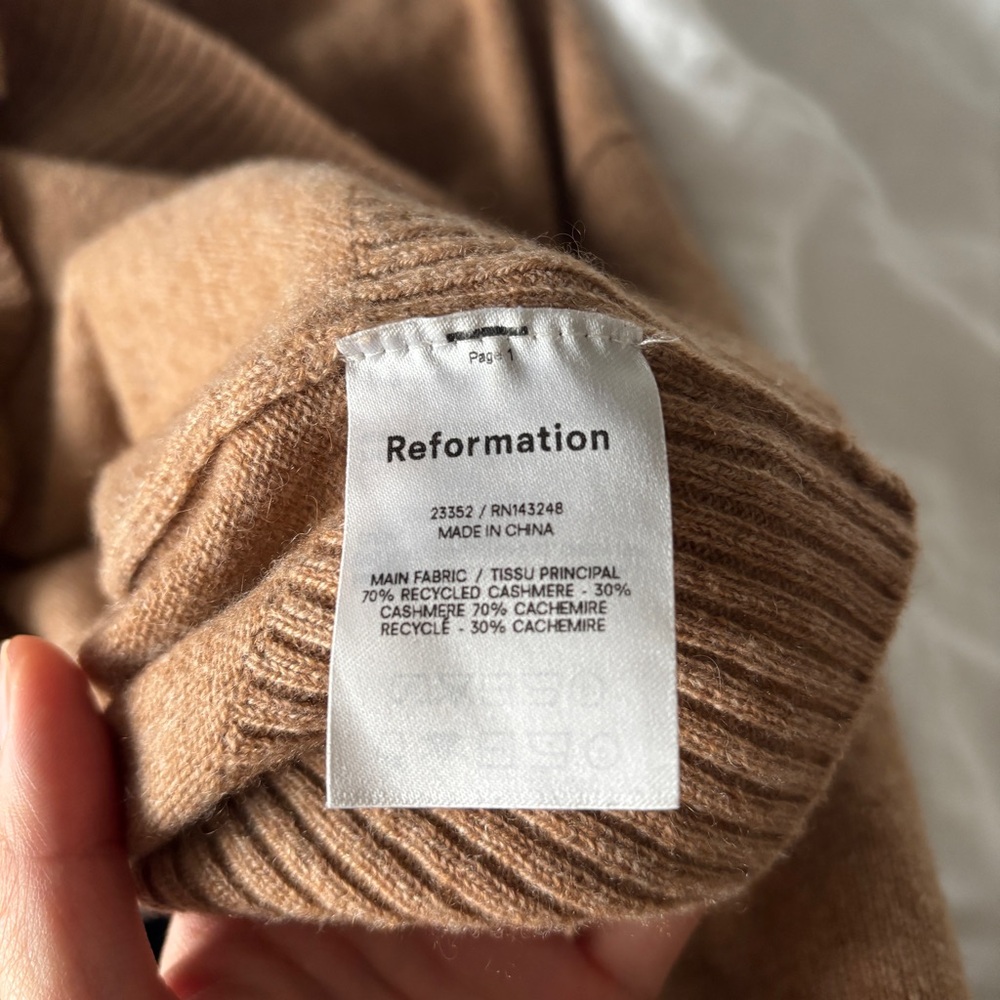 Reformation Brown V-Neck Sweater - Picture 4 of 5